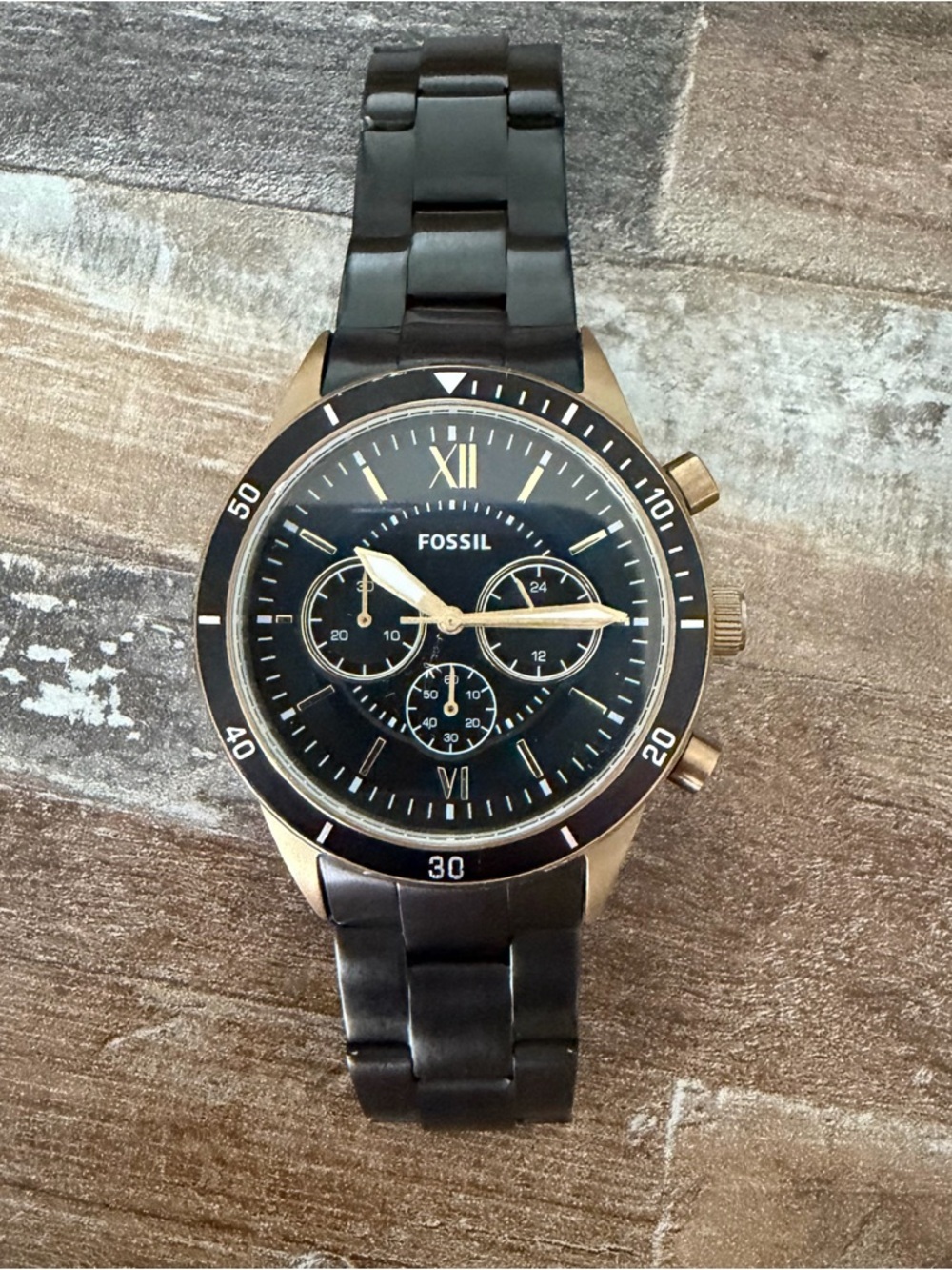 Fossil Flynn Sport Chronograph Black Stainless Steel Watch